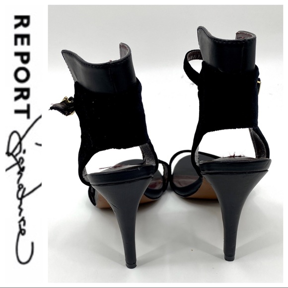 💕SALE💕Report Signature Black Leather Velvet Heel - Picture 5 of 8
